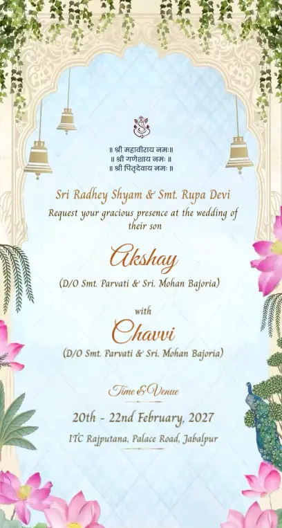 Hindu Wedding Invitation Template Free