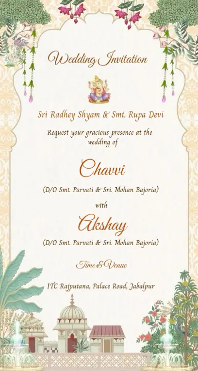 Hindu Modern Invitation - Customize This Template (Free)