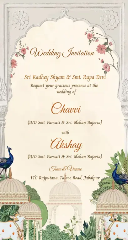Hindu Post Modern Wedding Invitation - Customize This Template (Free)